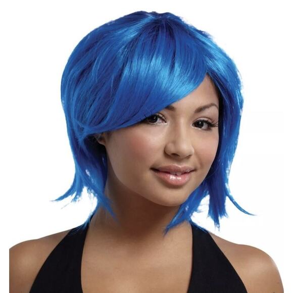 Morris Costumes Sweet Shag Electric Blue Wig Womens One Size New in Package - Picture 1 of 5